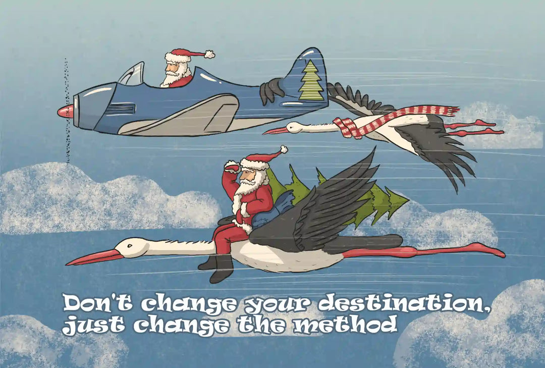 Christmas Card - Holiday Greetings - Don't change your destination